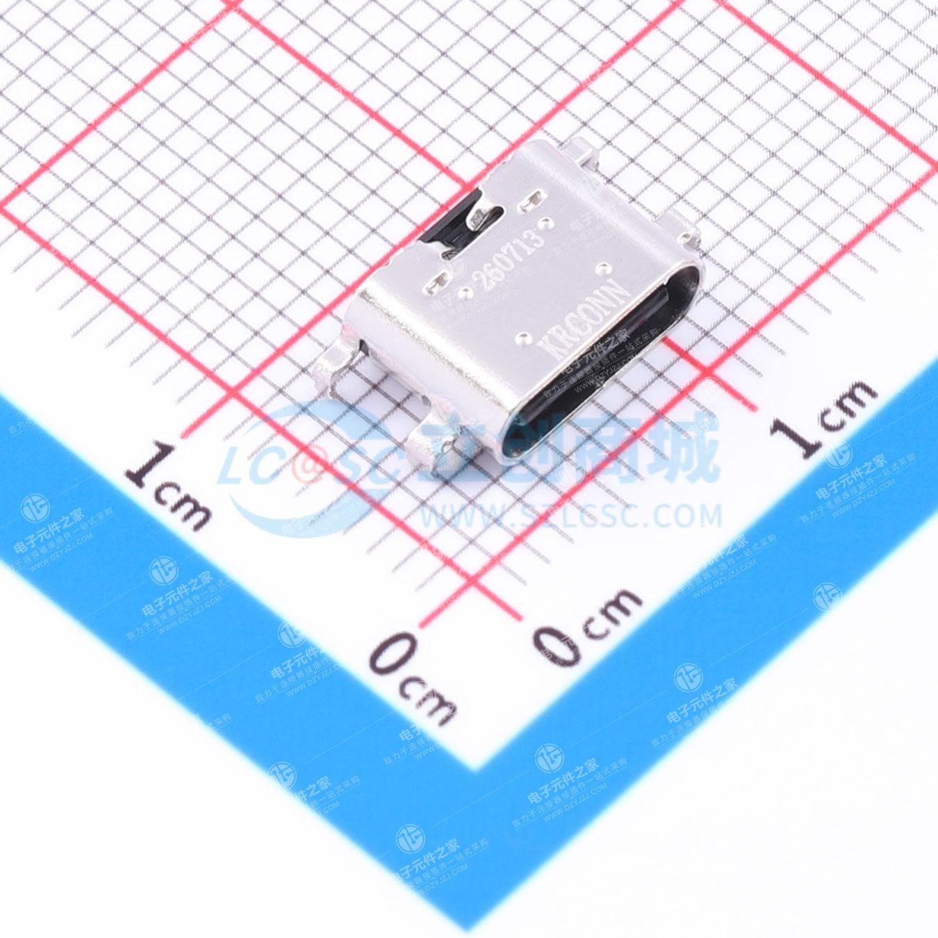 TCR65-24120802-H2(Type.C 8pin Rec 沉板型CH0.75连接器母座 镀金3唛,带激光焊,有LOGO&DC)