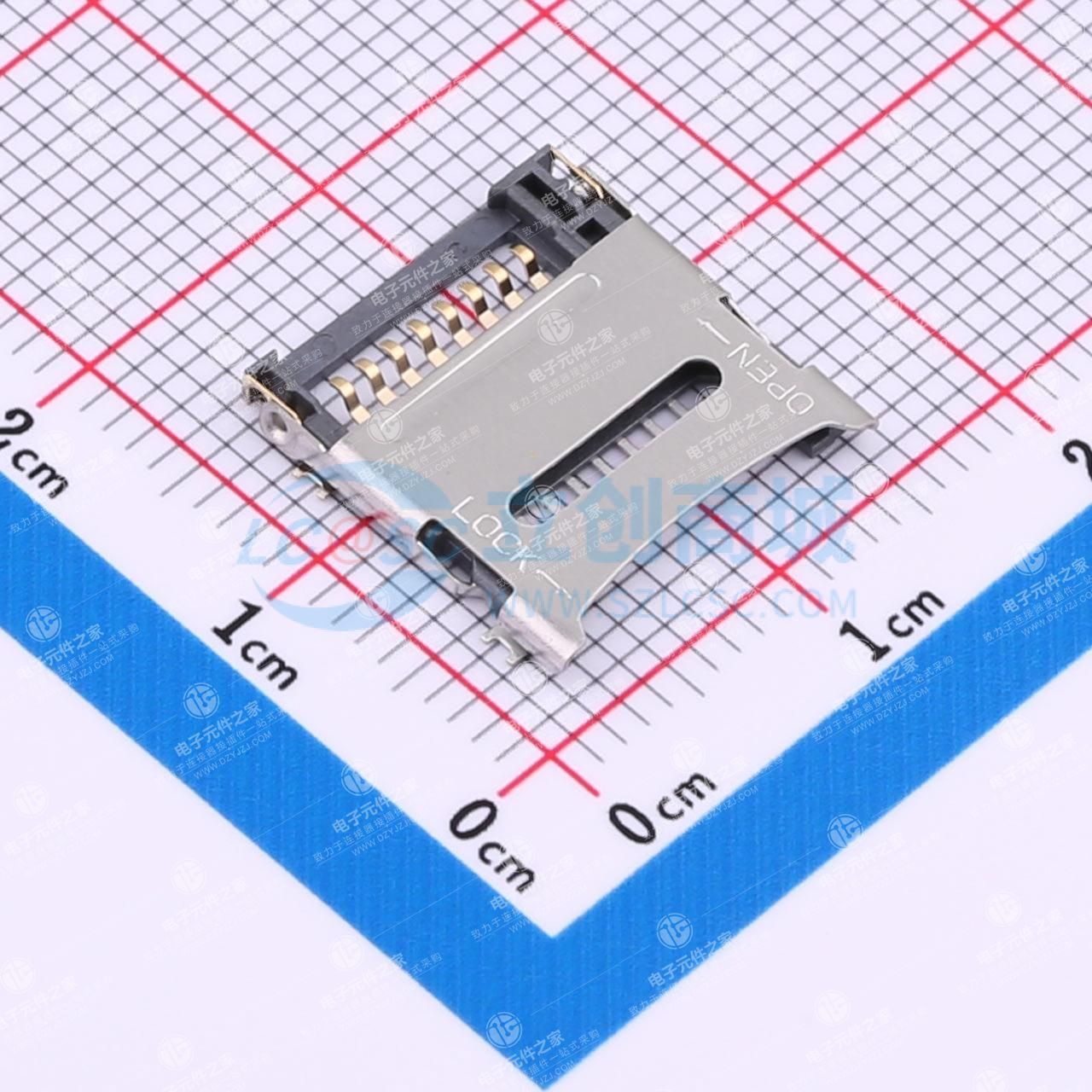 翻盖式 MicroSD卡(TF卡) 卡座
