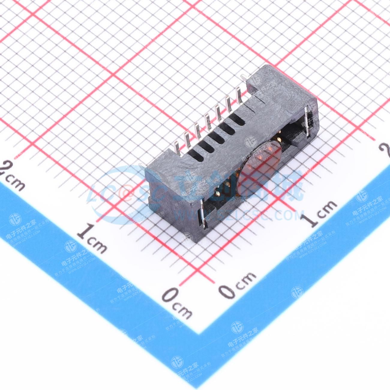 2x7P 间距:1.27mm 立贴