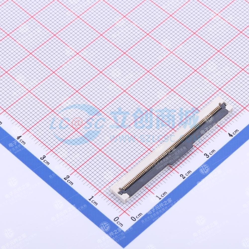 间距:0.5mm P数:80P 翻盖式 下接