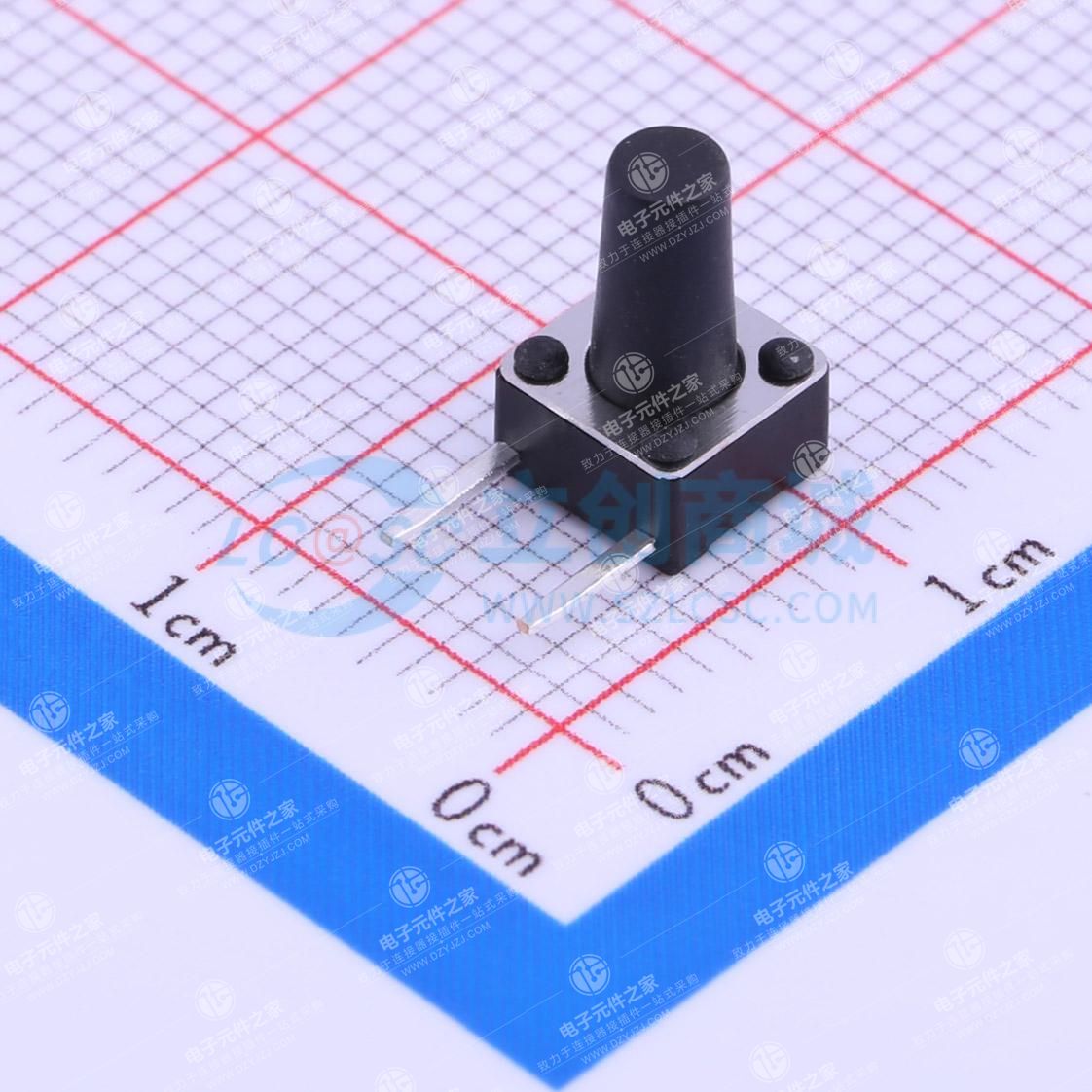 6.1x6.1x10mm 边二脚 直插 轻触开关