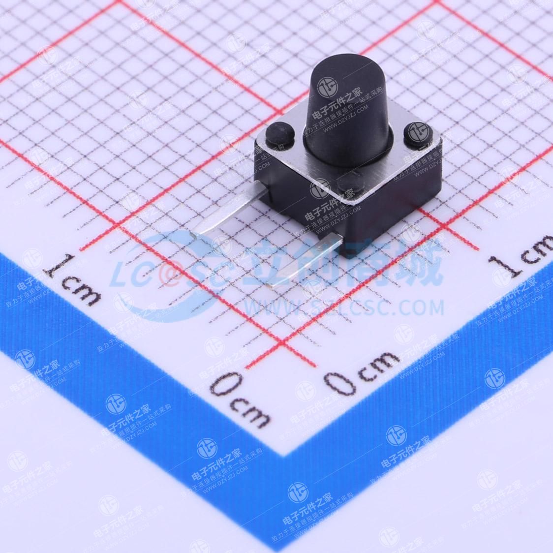6.1x6.1x7mm 边二脚 直插 轻触开关