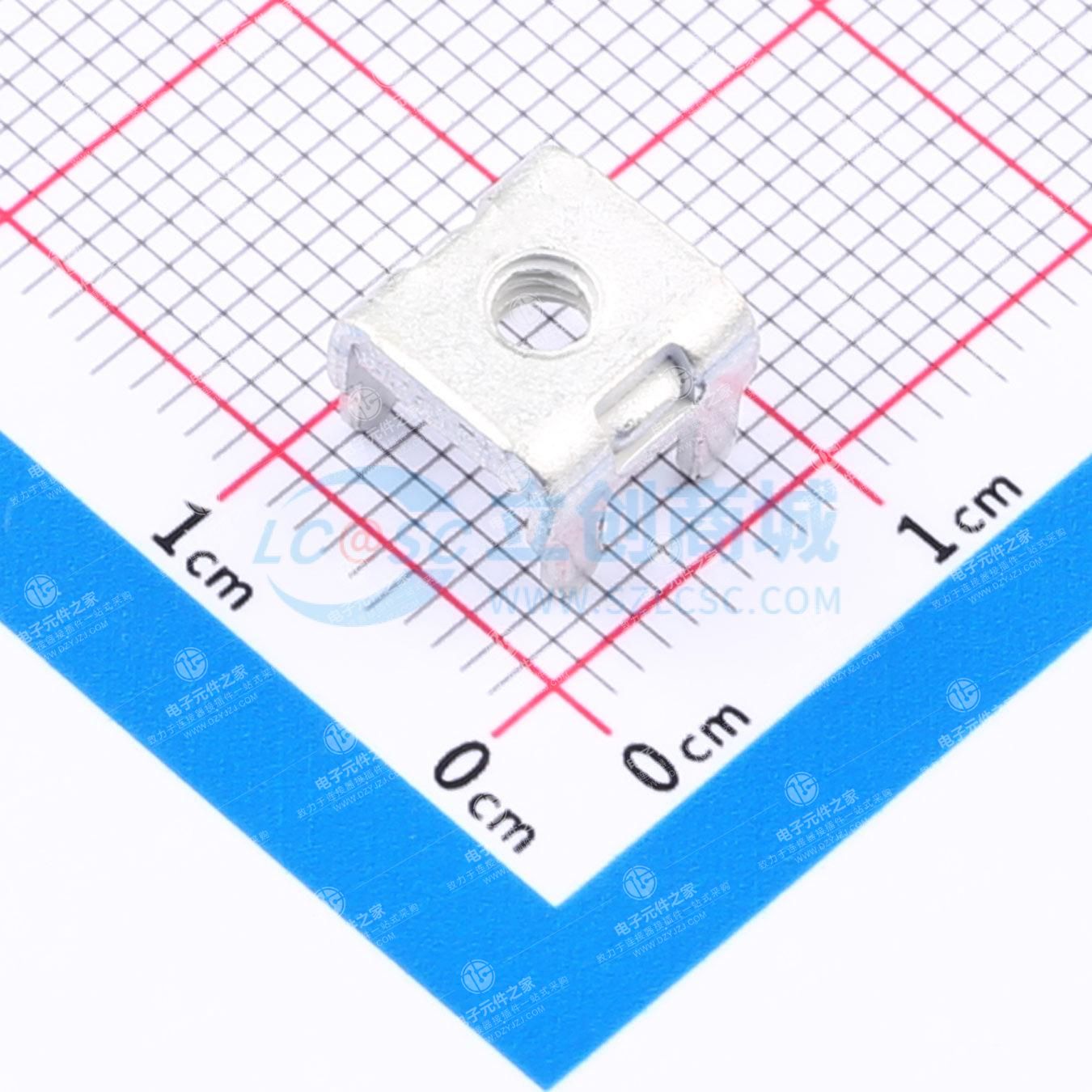PCB焊接端子铆垫片M3 四脚 7.9*8.0*6.5mm T0.8 镀雾锡
