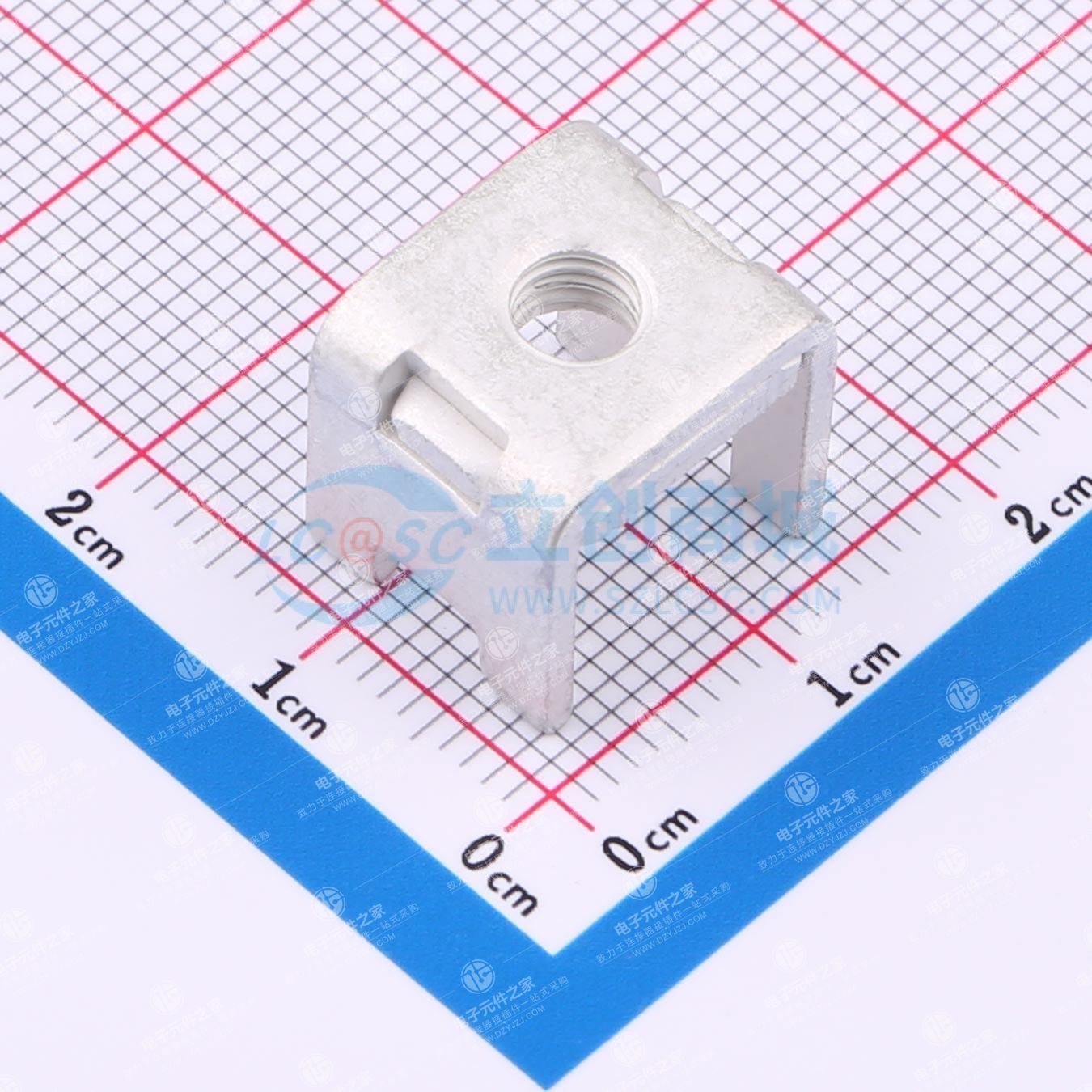 PCB焊接端子铆垫片M5 四脚 14*12*13mm T1.5 镀雾锡