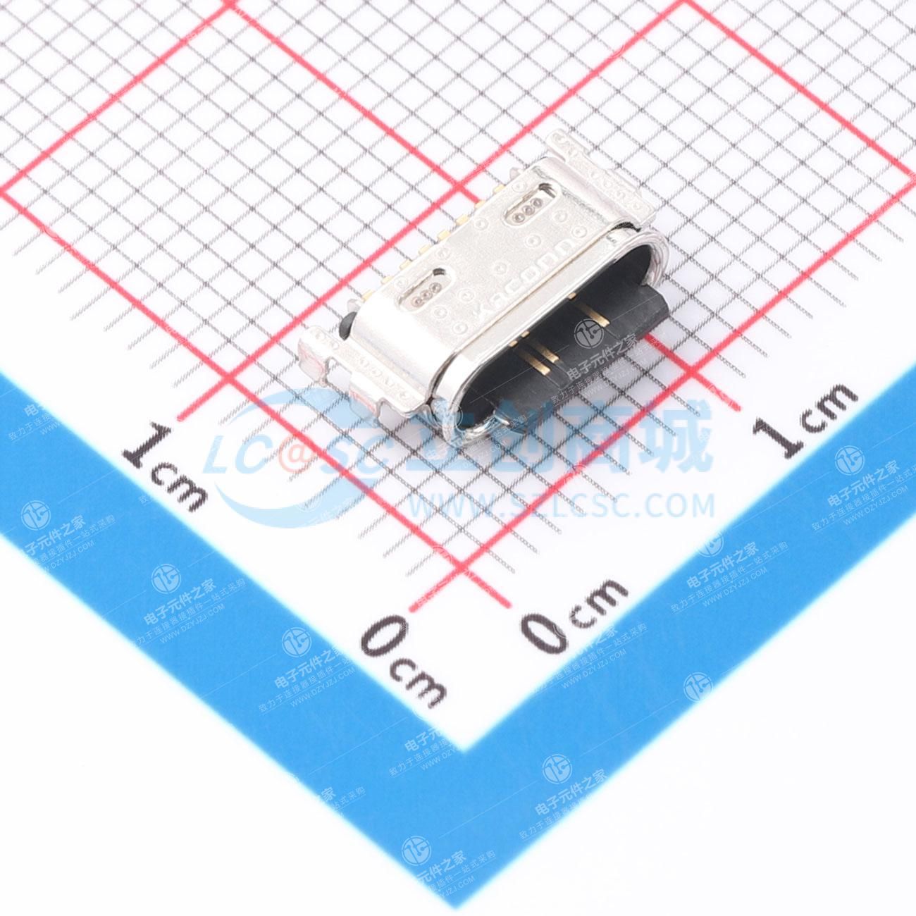 TWR18-16120802-01 Type.C 8Pin防水IPX5 沉板型CH0连接器母座 - (镀金3麦)