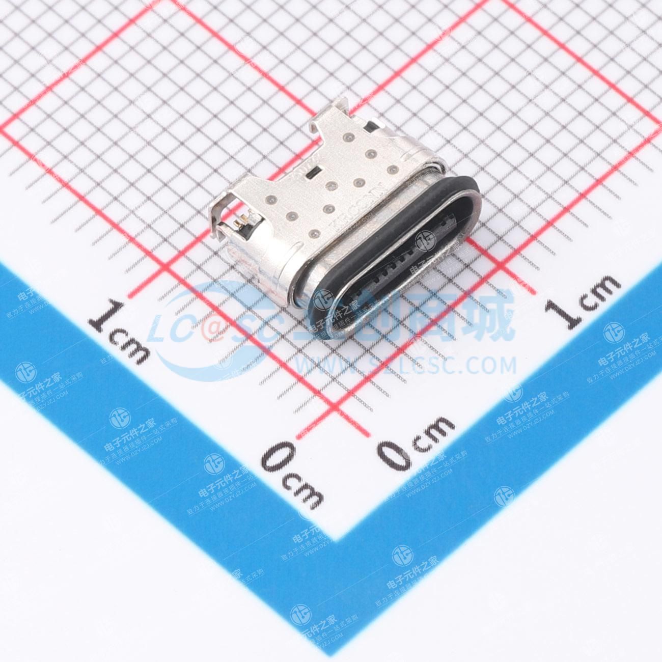 TWR38-18121605-05 Type.C 16Pin防水IPX5 沉板型CH0连接器母座 - (镀金15麦)