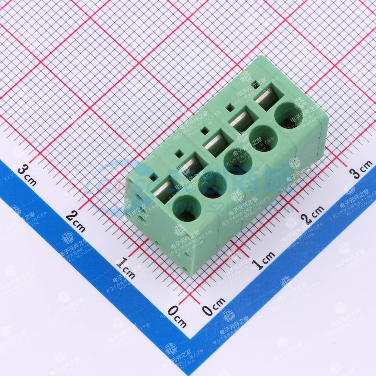 1x5P 5mm 每排P数:5 排数:1