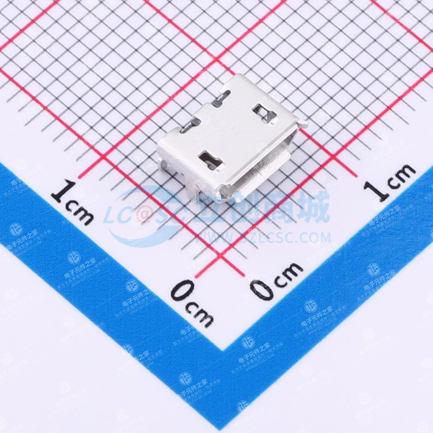 Micro-B 母 卧贴