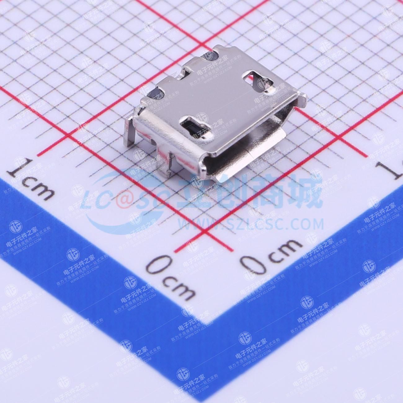 Micro-B 母 卧贴