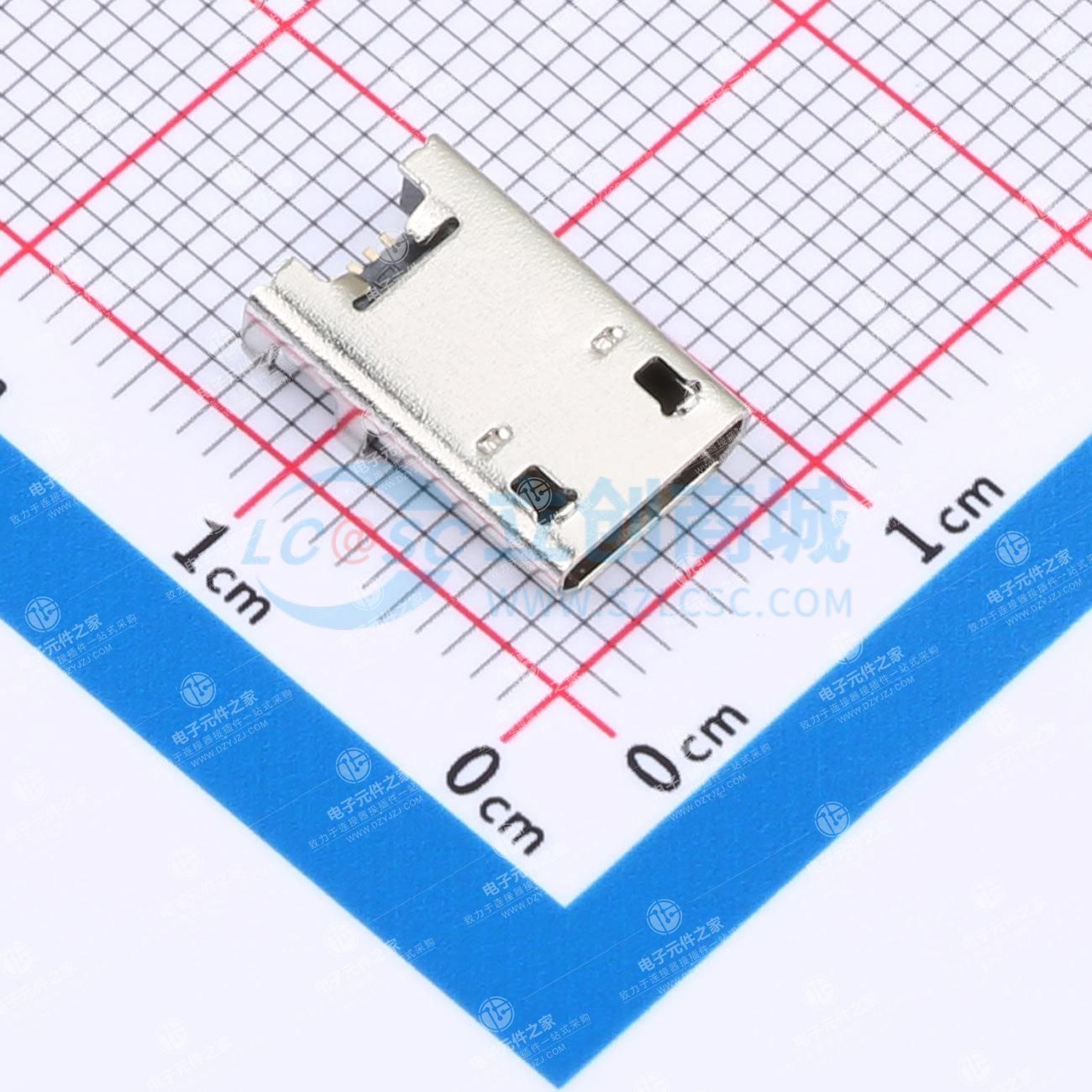 Micro-B 母 卧贴