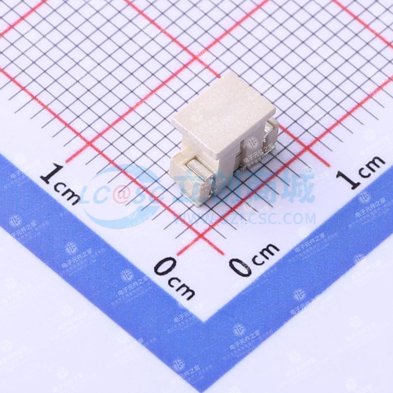 1x2P 间距:1.25mm 立贴