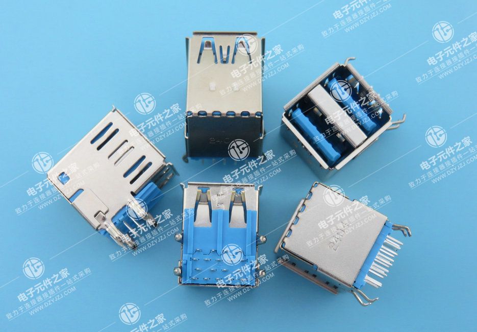 USB 3.0 AF 双层 90°DIP