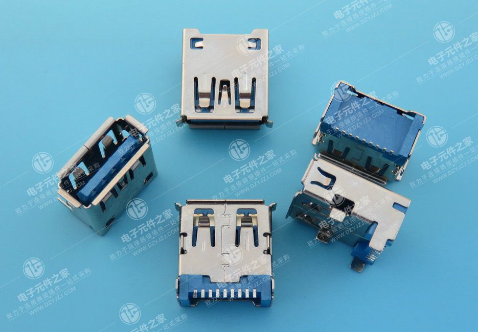 USB 3.0 AF 贴板直脚 有卷边