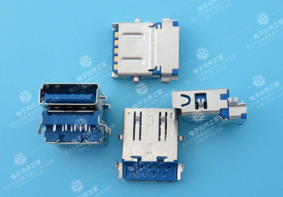 USB 3.0 AF 沉板反向DIP 斜口 CH-0.8