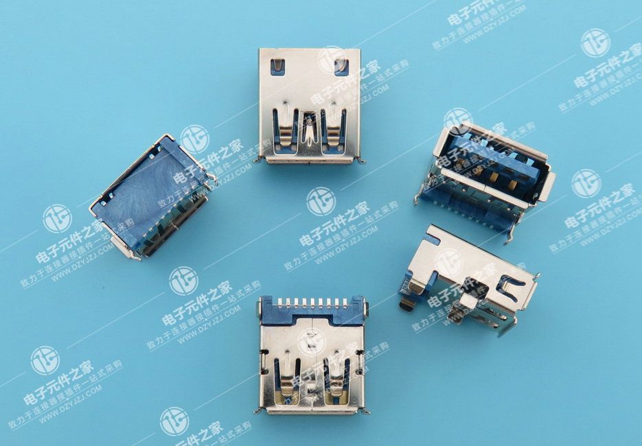USB 3.0 AF 贴板弯脚 有卷边