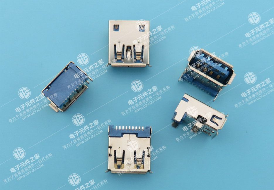 USB 3.0 AF 贴板直脚 有卷边