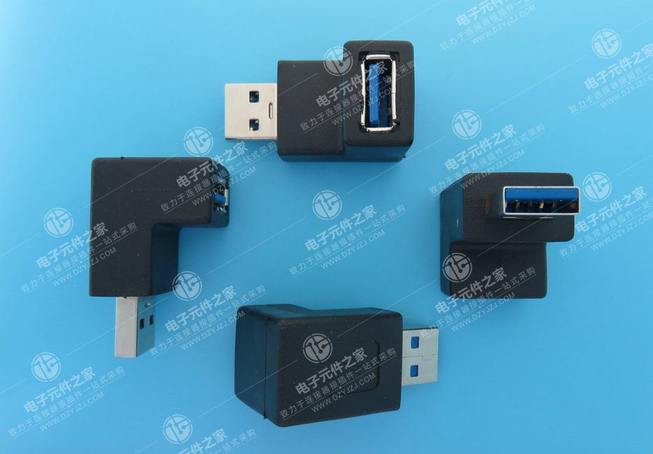 USB 3.0 AF 转3.0 AM 90°