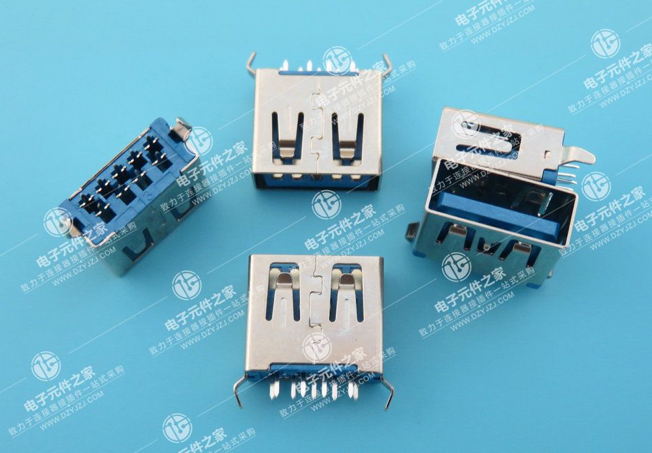 USB 3.0 AF 180°DIP弯脚 无边体长11.5