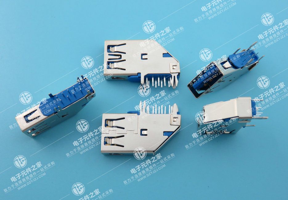 USB 3.0 AF DIP 90°侧插 无卷边