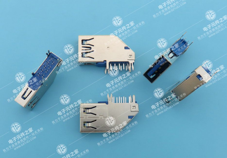 USB 3.0 AF DIP 90°侧插 无卷边