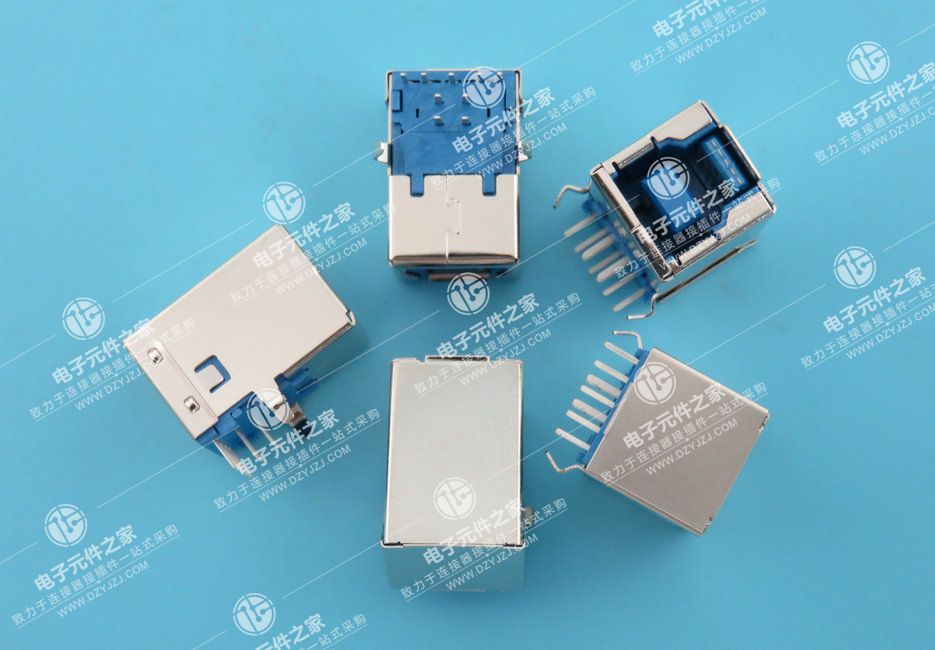 USB 3.0 BF 90°DIP弯脚