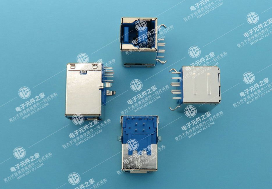 USB 3.0 BF 90°DIP弯脚