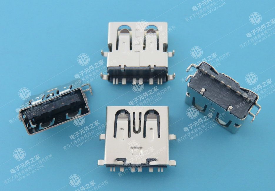 USB 3.1 AF 10Gbps 沉板H=2.11mm 无卷边