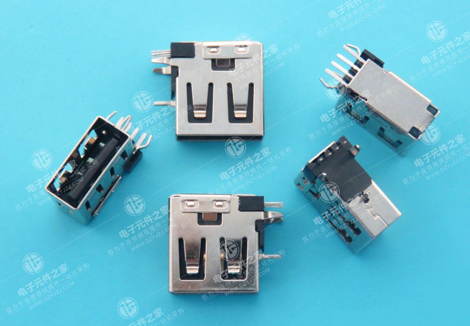 USB AF 短体侧插无卷边O型脚 