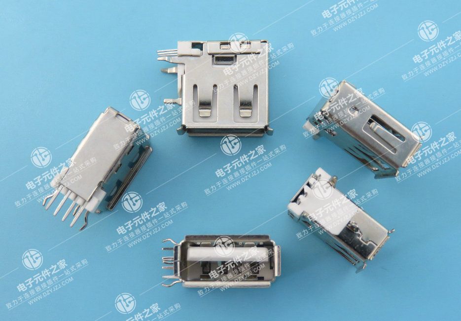 USB AF 短体侧插有卷边O型脚