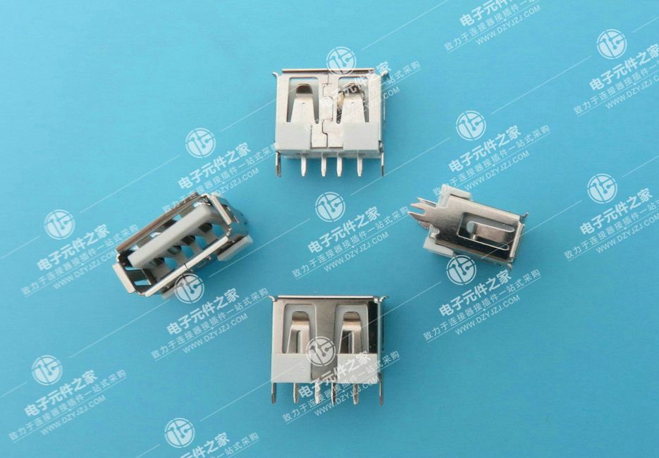 USB AF 10.0 180°DIP 鱼叉脚 有卷边