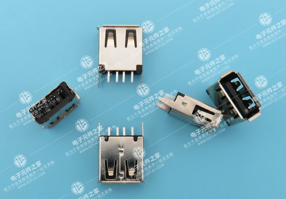USB AF 180°DIP 13.0 直脚有卷边