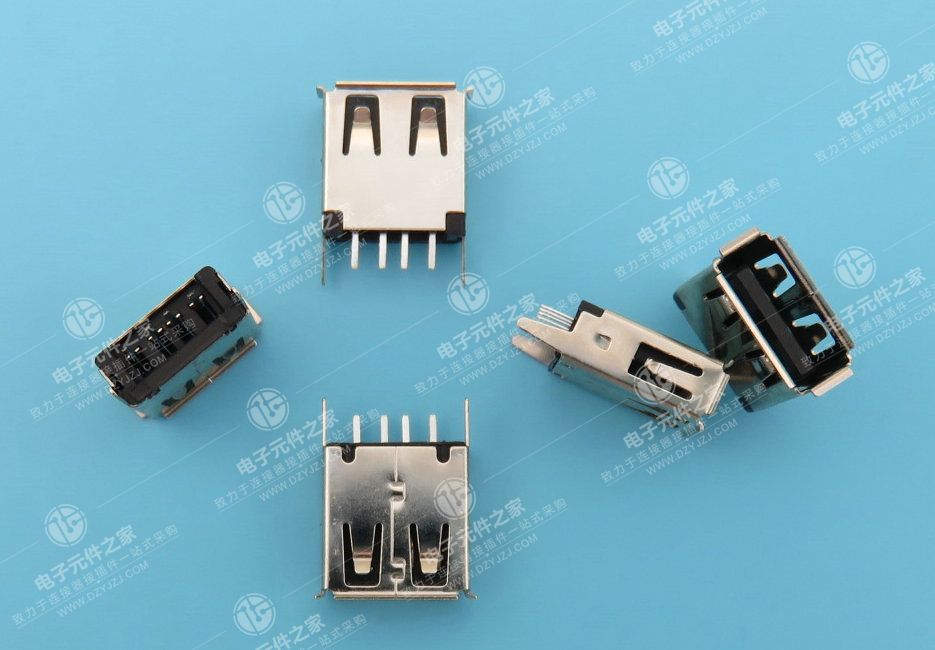USB AF 180°DIP 13.0 直脚有卷边