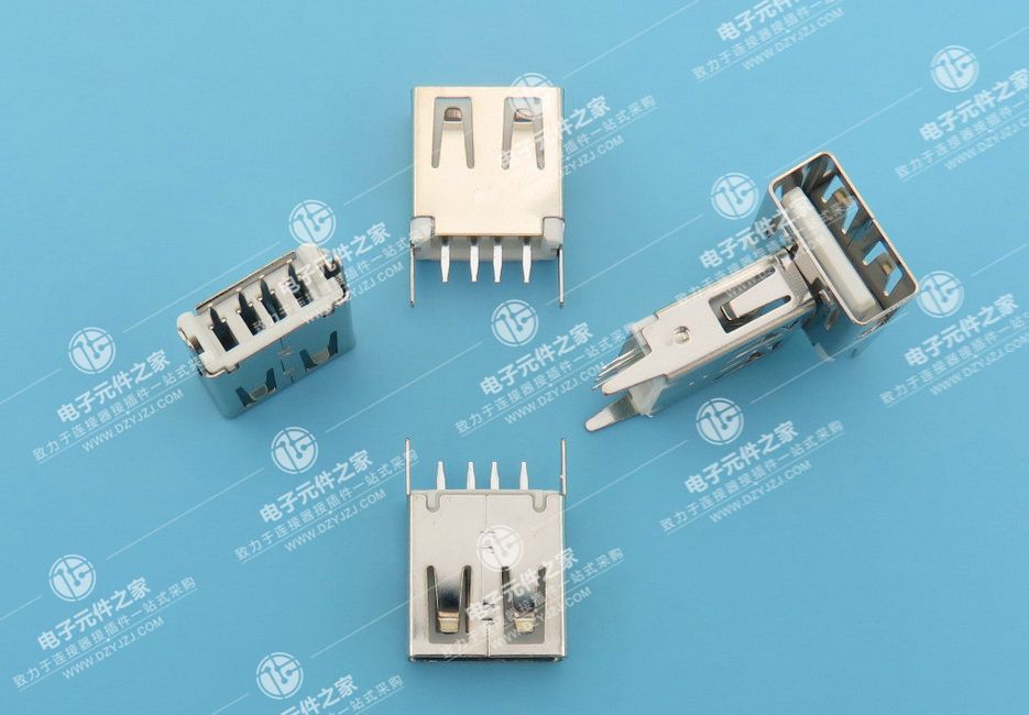 USB AF 180°DIP 13.7 直脚无卷边