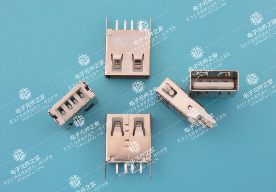 USB AF 180°DIP 13.7 直脚无卷边