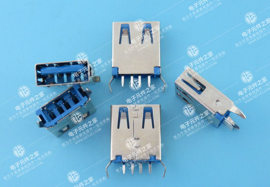 USB AF 180°DIP 15.0H 弯脚无卷边