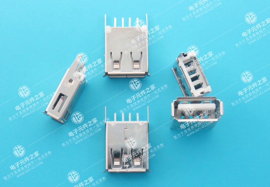 USB AF 180°DIP 15.0直脚 有边