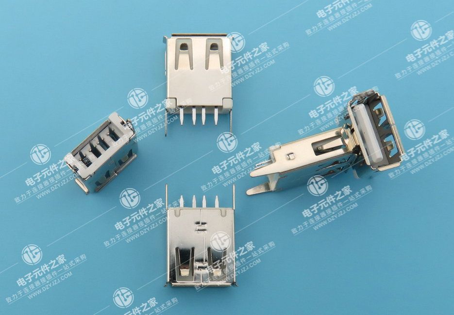 USB AF 180°DIP 15.0直脚 有边
