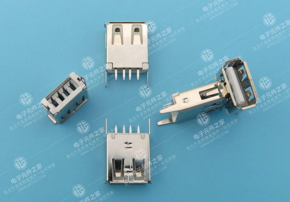 USB AF 180°DIP 15.0直脚 有边