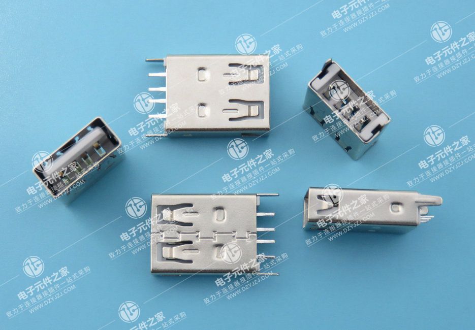 USB AF 180°DIP 17.5 直脚 无卷边
