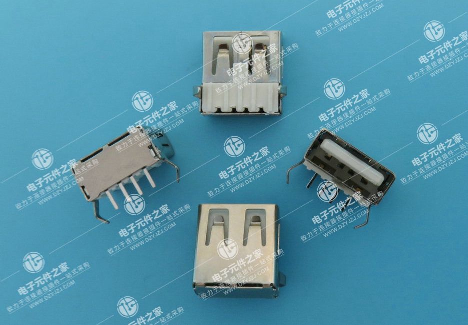 USB AF 90°DIP T型弯脚无卷边