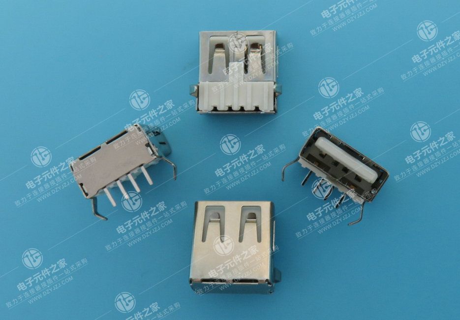 USB AF 90°DIP T型弯脚无卷边