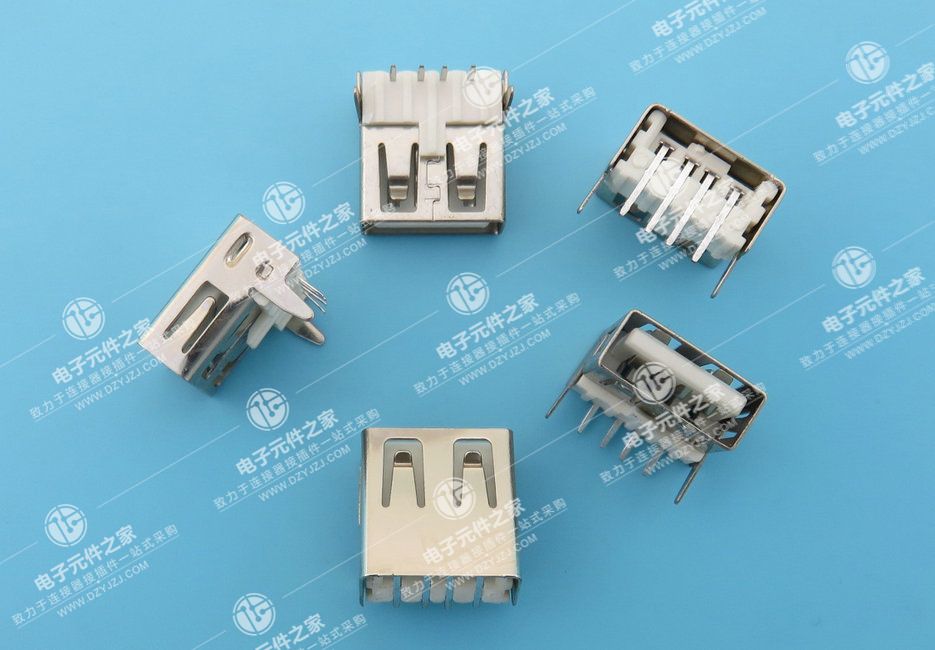 USB AF 90°DIP T型直脚无卷边