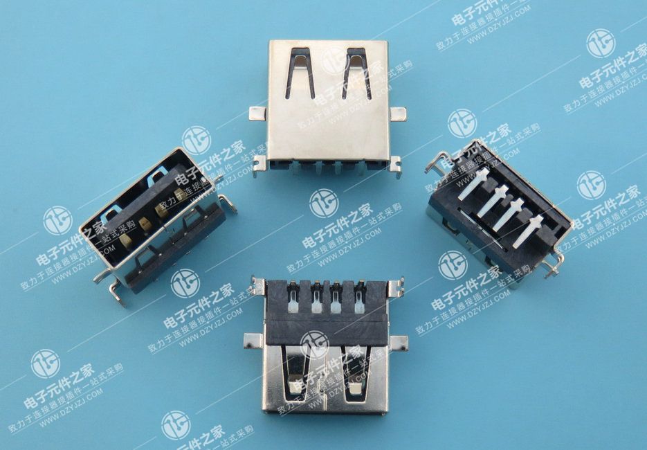 USB AF 90°DIP沉板板上3.5无卷边