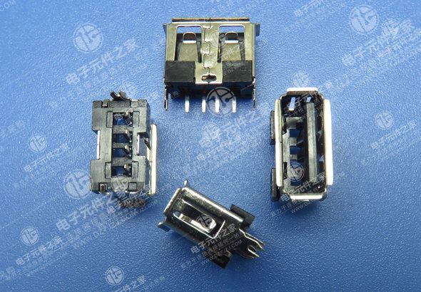 USB AF 10.0 180°DIP 鱼叉脚 有卷边