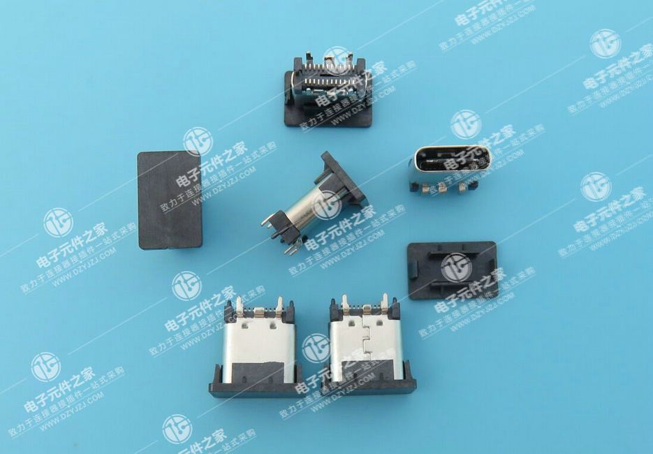 USB TYPE C 母座24P 立贴H=9.3MM