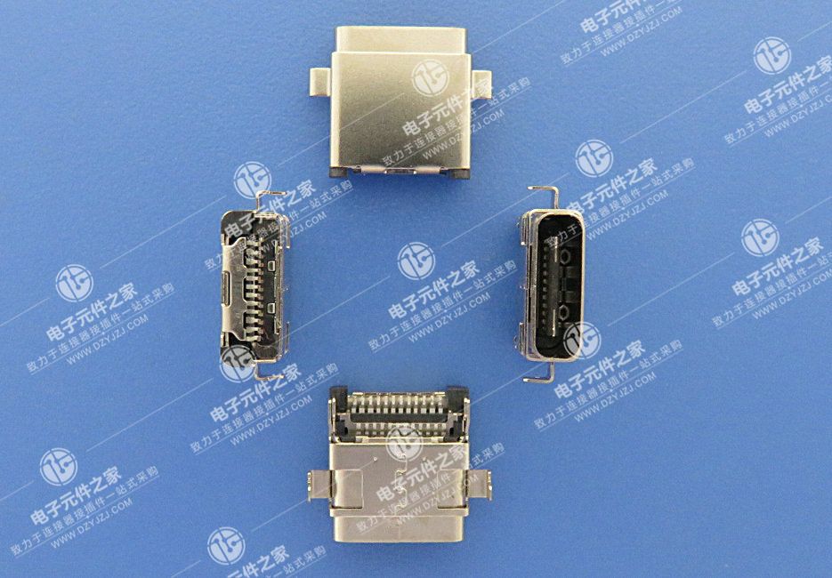 USB TYPE C 3.1母座沉板双贴双壳