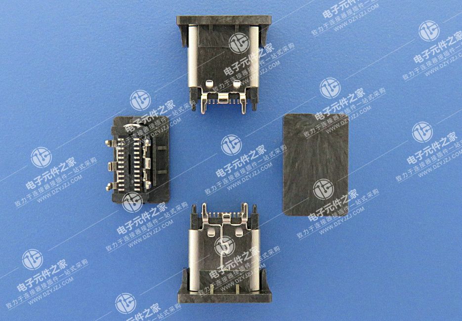 USB TYPE C 母座24P 立贴H=9.3MM