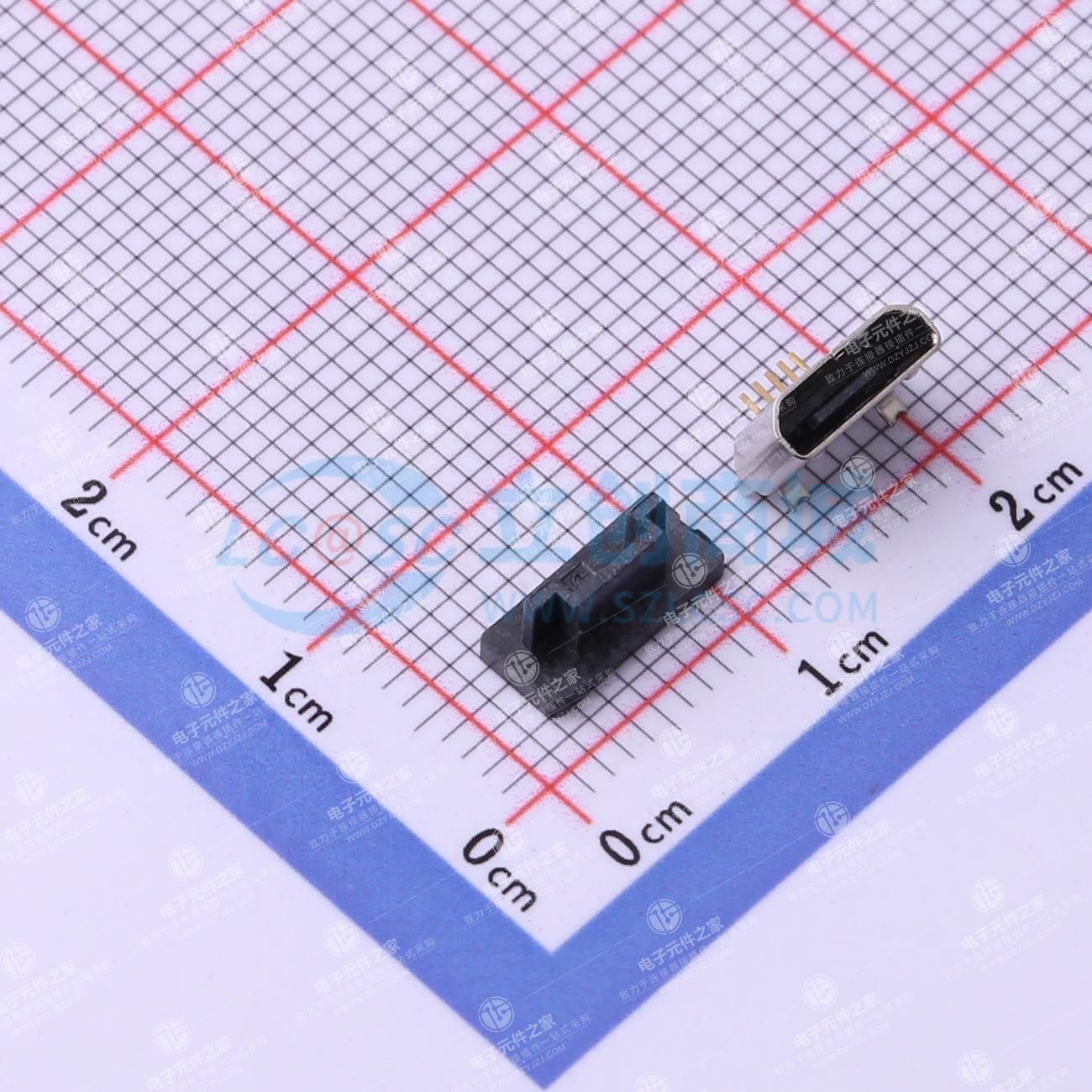 Micro-B 母 卧贴