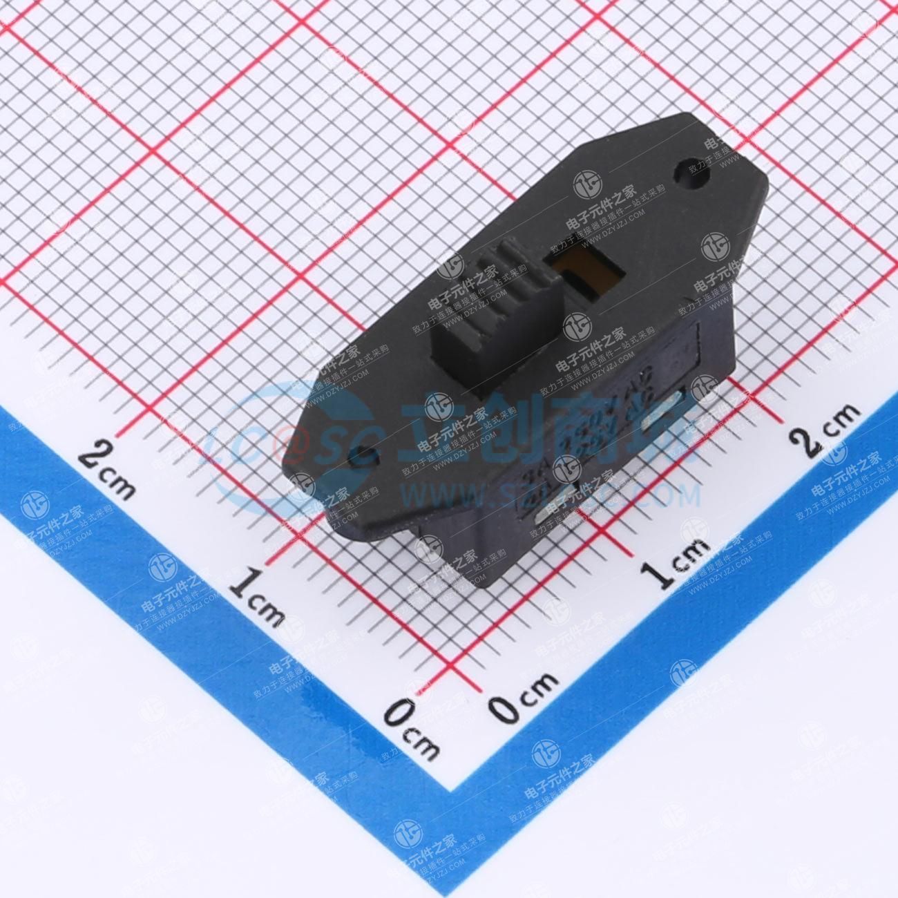 直拨大电流拨动开关 3A 250V;行程4mm;黑色柄长5.0mm;双排两档耐高温带耳朵,长宽高:26.7*10.2*8.7
