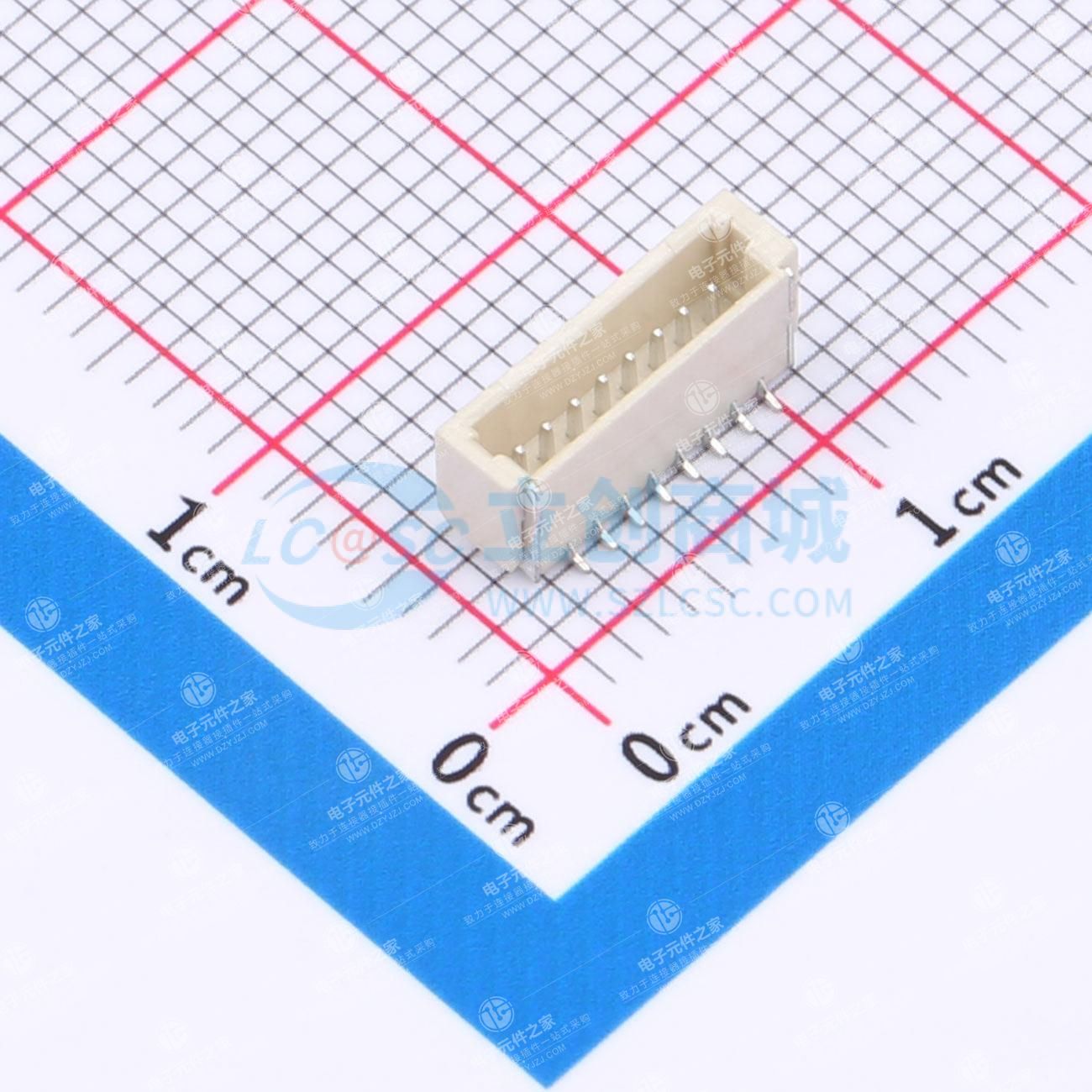 1x8P 间距:1mm 立贴